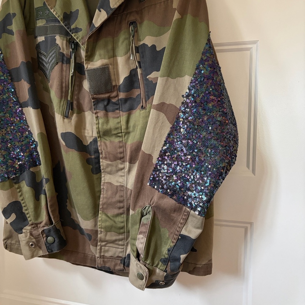 Topshop RARE camo sequin jacket - Picture 3 of 9